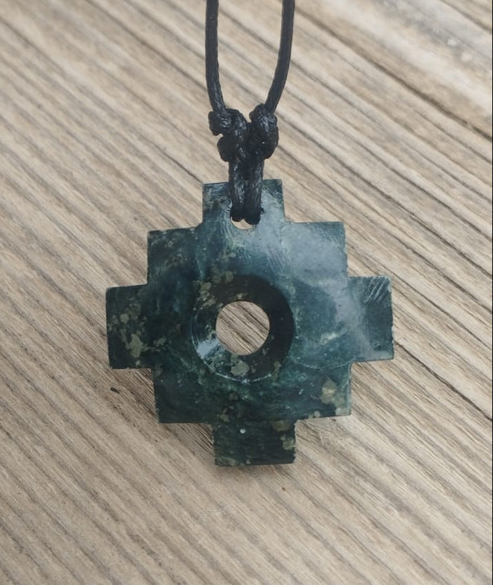 Green stone pendant 
