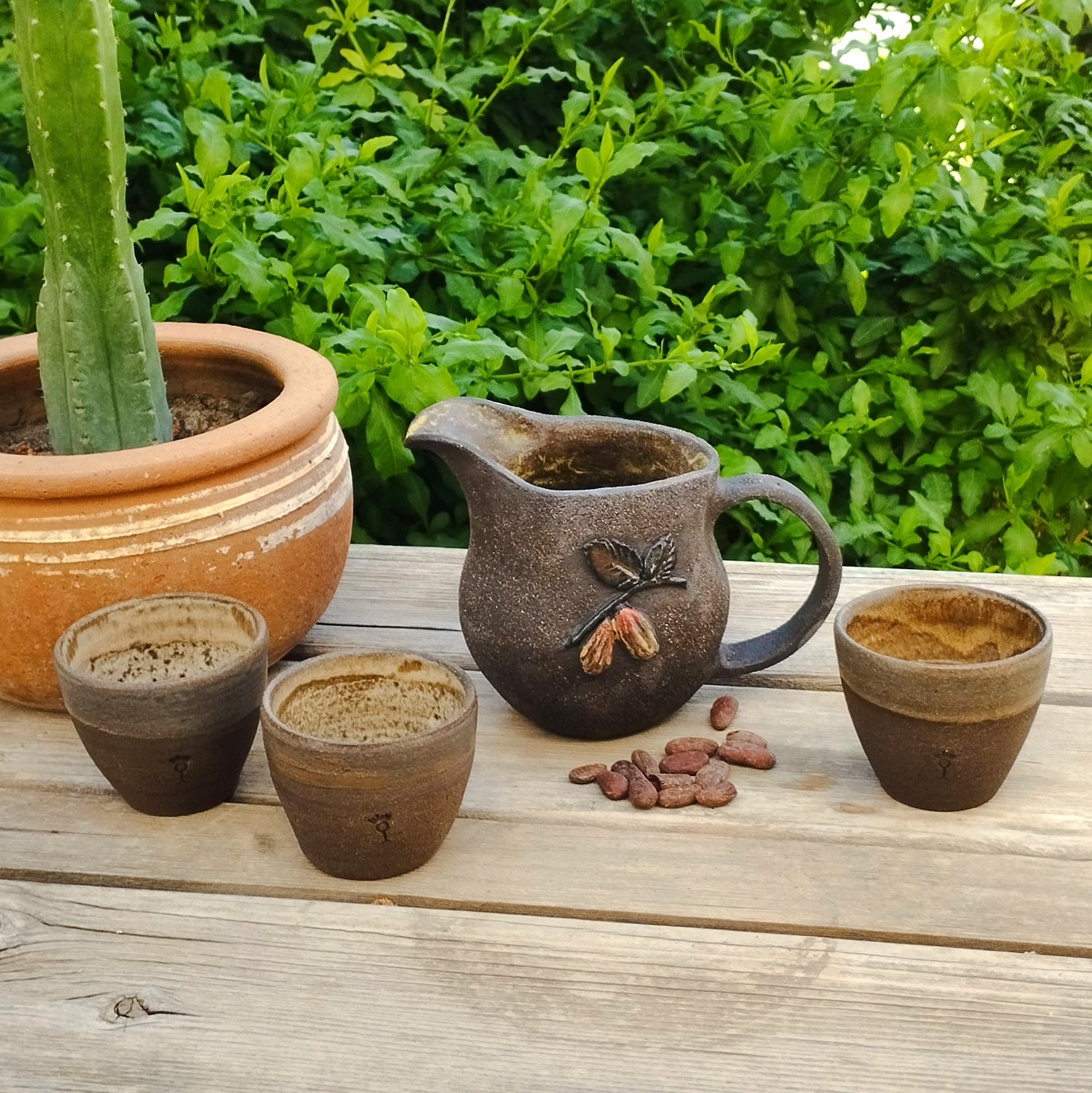 Stoneware Kakao Sürahisi (4 Kişilik)