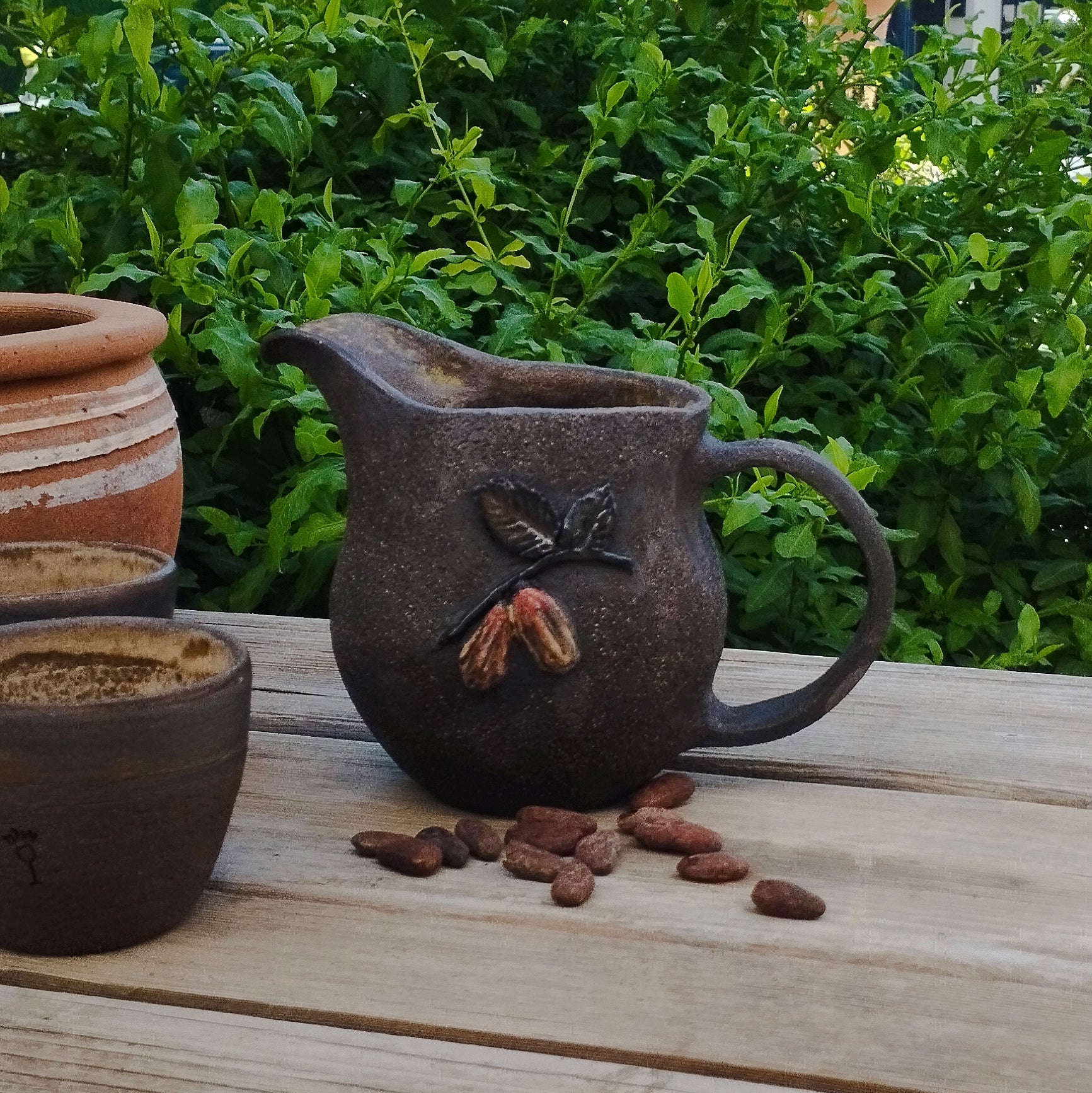 Stoneware Kakao Sürahisi (4 Kişilik)